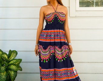 chinese dress ladies POINTELLE SLIM LONG VEST DRESS at Atelier Delphine