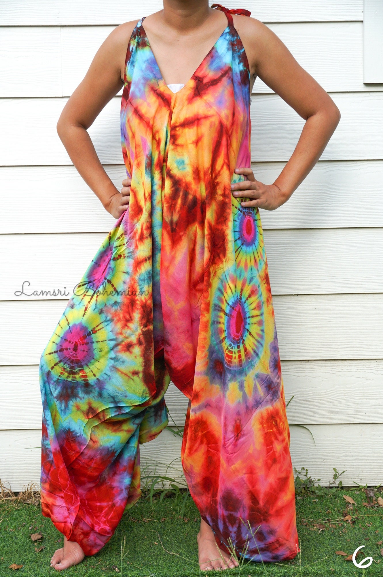 Hand Dyed Hippie Jumpsuits Rompers Pants Hippie Overalls Etsy