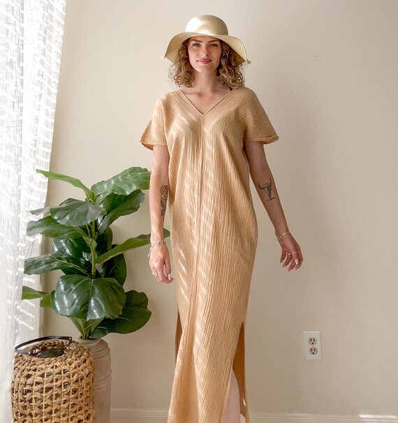 Organic Triple Gauze Cotton Maxi Dress | Relaxed Minimal Boho Dress | Soft Everyday Clothing