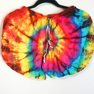 Tie Dye Shorts, Hippie Shorts, Rayon Shorts, Comfy Shorts, Festival Shorts, Festival Clothing, Summer Clothing 8