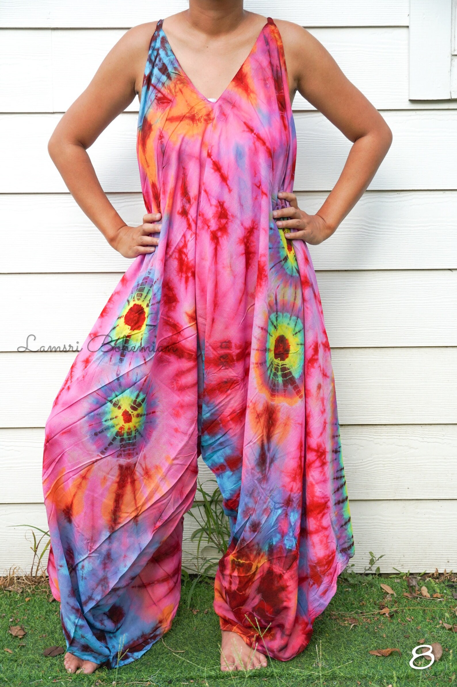 Hand Dyed Hippie Jumpsuits Rompers Pants Hippie Overalls Etsy