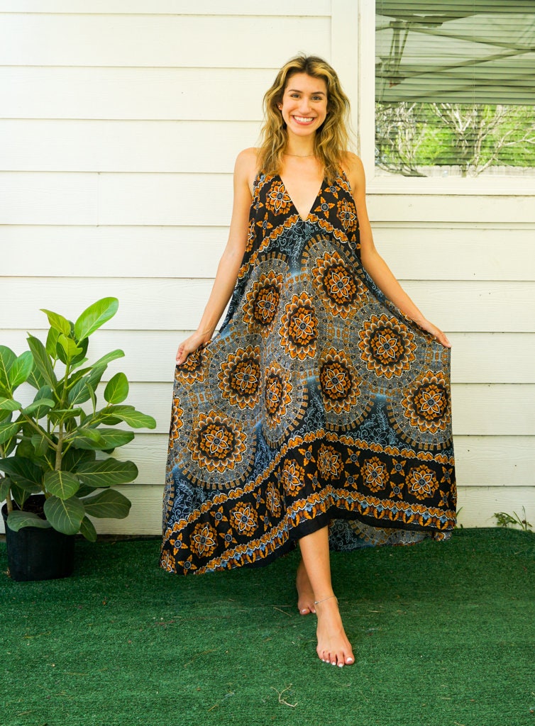 mandala maxi dress Shiva Mandala Maxi Dress Black