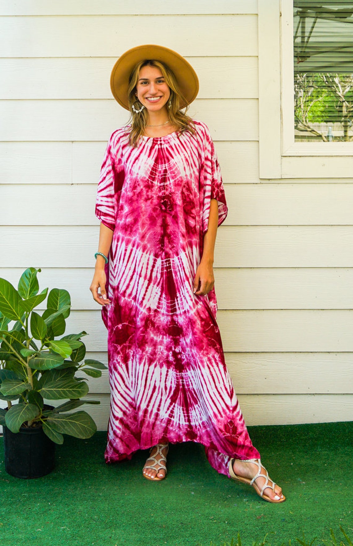 Mirelda Crimson Kaftan Dress main image 1