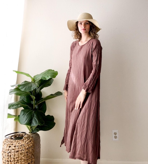 cotton flowy maxi dress Pure Cotton Long Maxi Dress Indian Block Print Pastel Summer Earthy Elegant  Mommy Comfy Daywear Beach Outfit Grey Aqua Blue Pink Hue