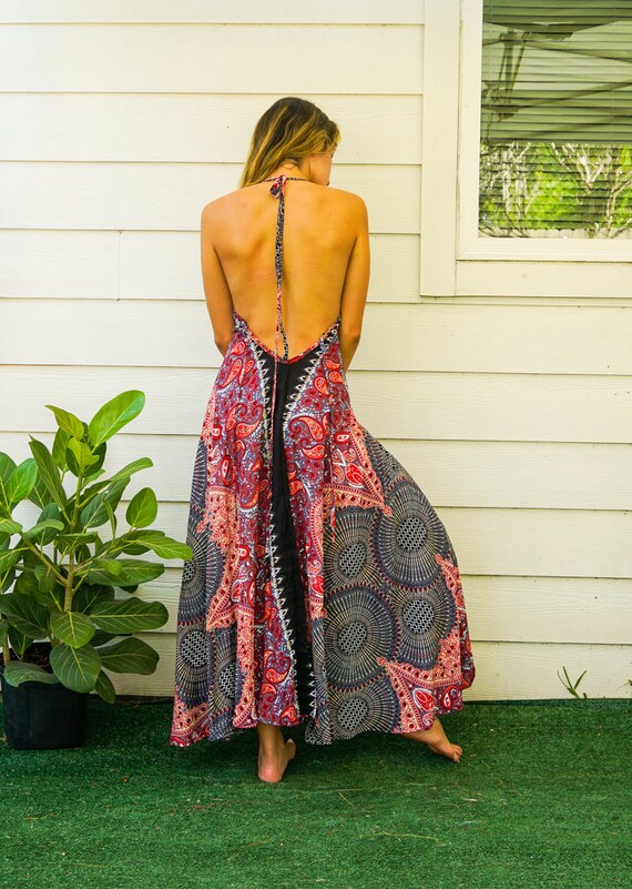boho paisley maxi dress Sandswept Paisley Maxi Dress Natural/Brown / L
