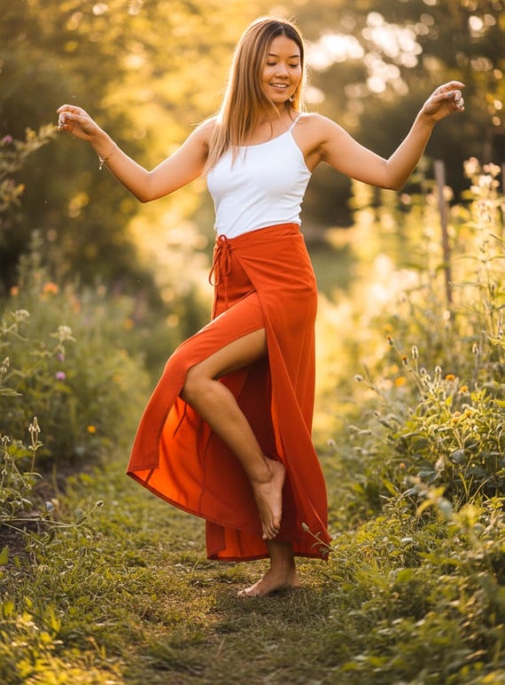 Palazzo Wrap Pants, Boho Pants, Beach Pants, Harem Flow Pants