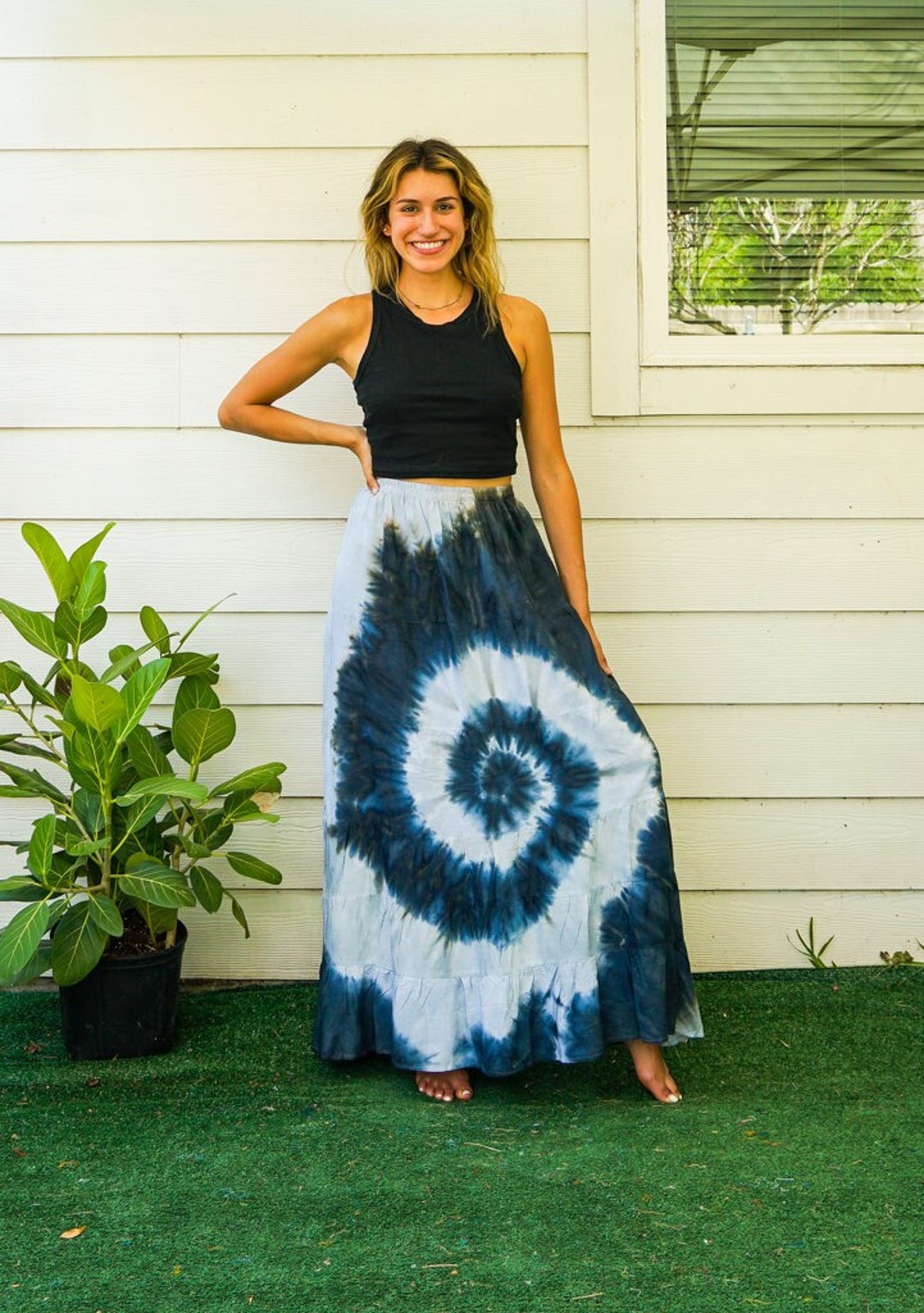 Hand Dyed Tiered Maxi Hippie Skirt Boho Skirt Tie Dye Clothing Hippie  Clothing Beach Skirt Australia