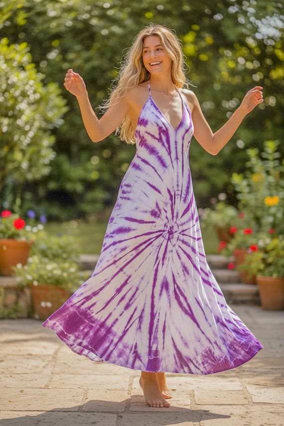 Lavender Bliss | Boho Maxi Dress, Tie Dye Dress, Beach Sundress, Summer  Dress, Tie Dye Clothing, Vacation Dress - Etsy