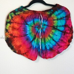 Tie Dye Shorts, Hippie Shorts, Rayon Shorts, Comfy Shorts, Festival Shorts, Festival Clothing, Summer Clothing 6
