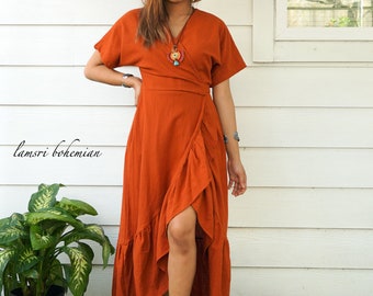 Boho Kleid / Kleid aus Bio-Baumwolle / Boho Kleidung aus Biobaumwolle