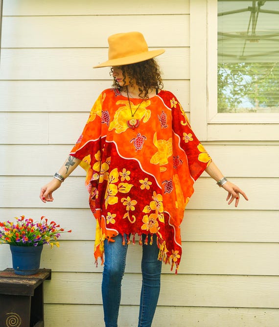 Camisas Hawaianas Blusa Tunica Mujer Blusa Hawaiana Estilo Caftán