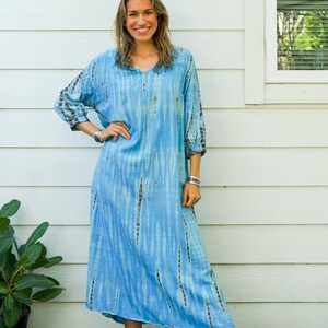 Skyline Cascade | Hand Dyed Dress / Boho Maxi Dress / Tie Dye SunDress / Boho Clothing / Summer Tie Dye Dress / Tie Dye Clothing