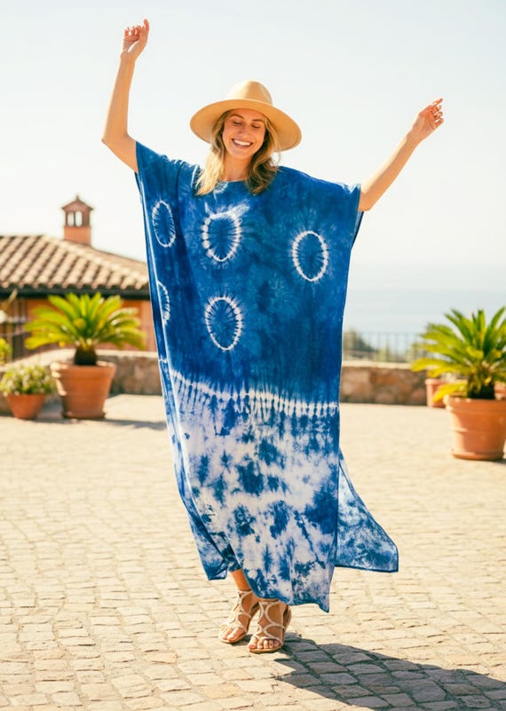 tie dye loose dress Tie Dye Bamboo Maxi Dress