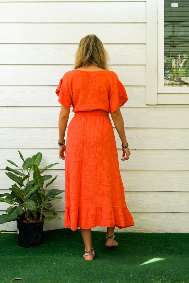 Tangerine Boho Charm Dress main image 1