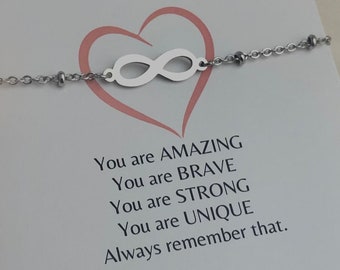 You are Amazing,You are Brave,You are Strong,Infinity sign bracelet,Mother daughter jewelry,Strong women gifts,Daughter gift,Christmas gift