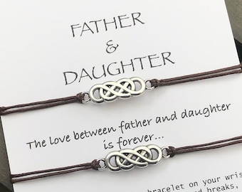 Father and Daughter wish bracelet set,Daddy daughter, Dad birthday,Stepfather,Father daughter gift,Dad and Me,Gift for dad,Father's Day gift