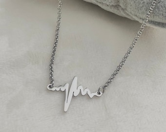 Heartbeat necklace, ECG necklace, Nurse birthday gift, Nurse Jewelry, Nurse retirement, Doctor gift, Nurse graduation gift, Christmas gift