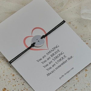 Puntkomma armband, je bent geweldig, dapper sterk uniek, geestelijke gezondheid aanmoediging armband cadeau voor angst en depressie