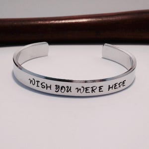 Pulsera de Pink Floyd, Ojalá estuvieras aquí, Amante de la música, Regalo de rock clásico, Larga distancia, Pulsera para papá, Cumpleaños, Regalo para papá, Regalo de Navidad