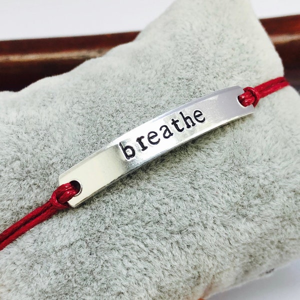 Breathe bracelet, Inspirational, Positive Gift,Mindfulness,Powerful,Boho bracelet,Simple gift,Cadeaus voor vrouwen,Yoga bracelet,Best friend