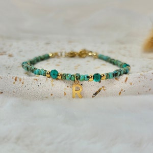 Benutzerdefinierte Anfang Armband, Buchstaben Armband, Assorted Perlen, Armbänder für Frauen, Monogramm Armband, personalisiertes Geschenk für Sie, Muttertagsgeschenk