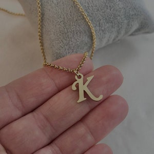 Collar inicial de acero inoxidable, Joyería impermeable, Colgante de letras, Regalo para mujeres, Regalo para mamá, Regalo de cumpleaños de esposa, Anti deslustre, Día de la madre