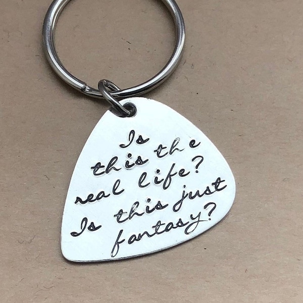 Bohemian Rhapsody, Guitar pick,Queen keychain,Gift for him,For her,Freddie Mercury,Queen Band,Queen Fan,Music Lover,Birthday,Christmas gift
