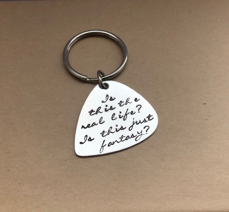 Bohemian Rhapsody Guitar pickQueen keychainGift for himFor Etsy