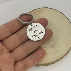 You're my person keychain, Greys Anatomy Inspired,Best Friend,Greys quotes,Gift for Her,Greys gift,Gift For Him,Birthday gift,Christmas gift image 2