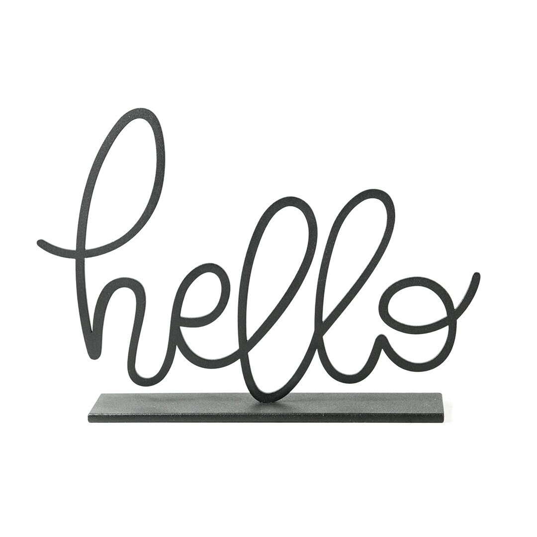 Hello Sign Decor Metal Words Tabletop Sign Kids Decor Etsy