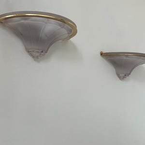 Paar Wandleuchten aus Glas und Messing, Frankreich, 1960