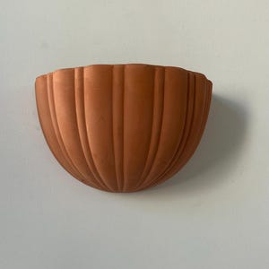 Vintage terracotta shell wall light, France 1960s