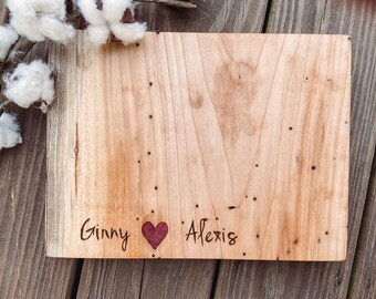 Personalized Cutting Board for a Wedding Gift-Engraved Cutting Board-Anniversary Gift- Engraved Chopping Board