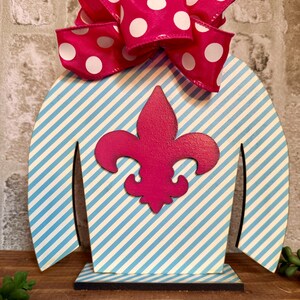 Kentucky Derby Decor: Wooden Jockey Silk Tabletop Centerpiece-Jockey Silk Center Piece-Derby Jockey Silk Blue