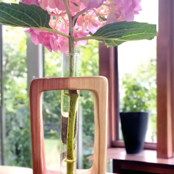 Wood Bud Vase Etsy