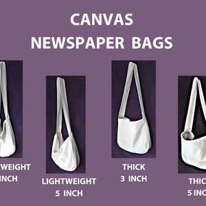 Purple Canvas Newspaper Bag, Rectangular Mail Bag or Shopping Bag with Cross Body Strap, Large Market Tote, Messenger Bag Long Handle image 9
