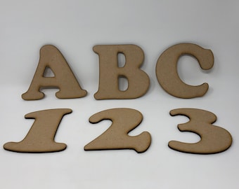 Wooden MDF Cooper Letters Alphabet /& Numbers Sizes 2-10cm Crafts Weddings CB