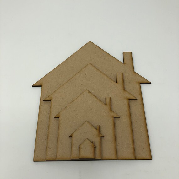 10 x LASER CUT MDF WOODEN SHAPE 7cm 7Omm MDF STARS