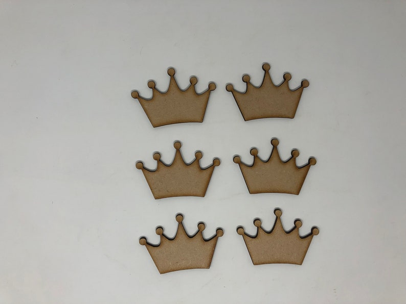 Wooden MDF Crown Shape Frame Laser Cut Craft