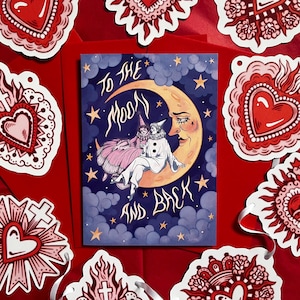 Carte Pierrot Clown Sapphic Vers la lune