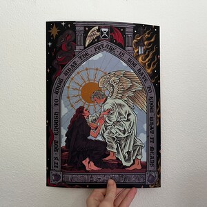 Ineffable Husbands, Good Omens Angel Print, Aziraphale & Crowley Fan Art