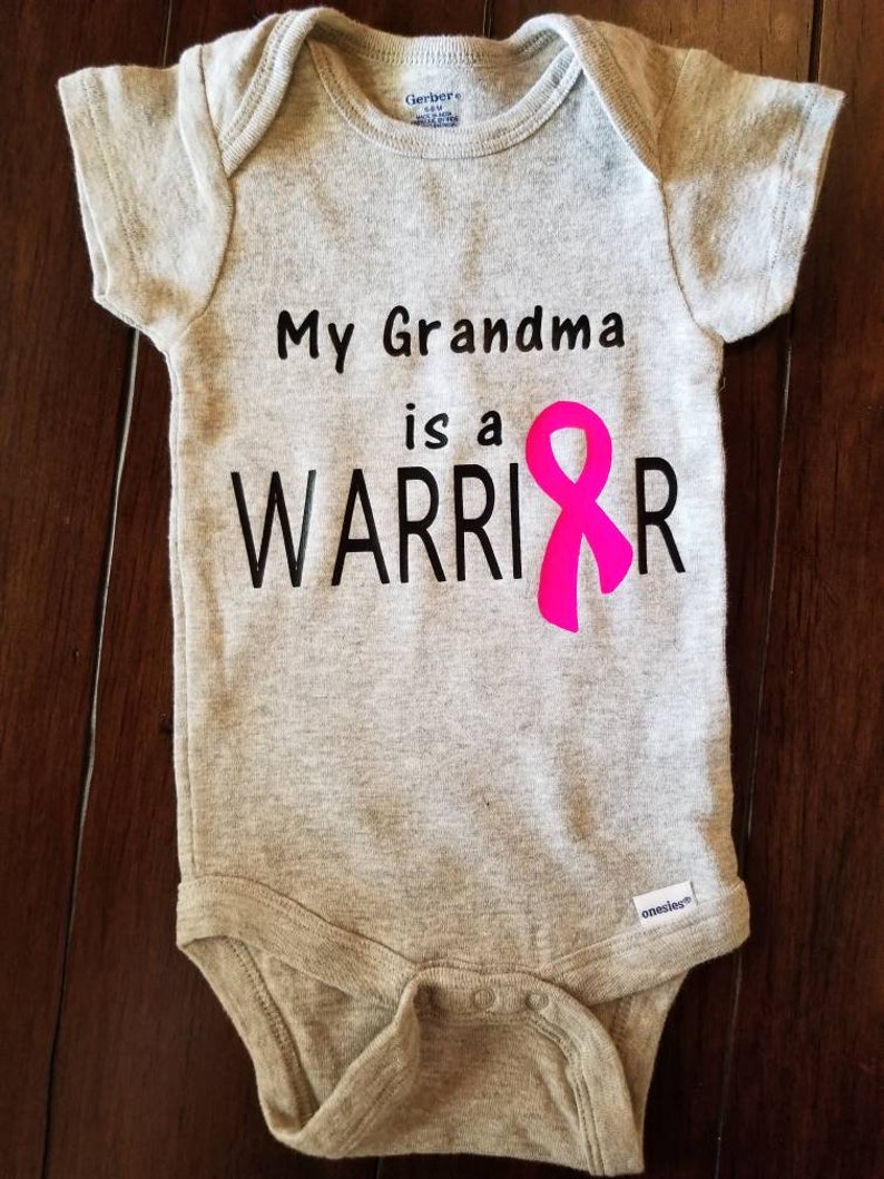 Breast Cancer Awarness Infant Bodysuit Pink Ribbon For My Grandma