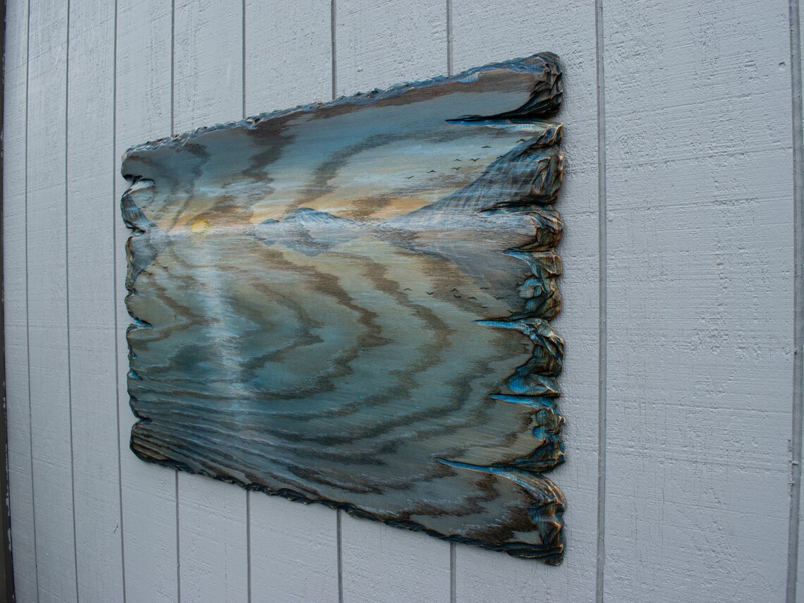 OCEAN ART Wood Wall Sculpture Beach Decor Lake House Decor Etsy