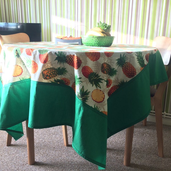 Pineapple Tablecloth Etsy UK