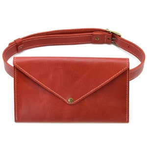 Womens red waist bag-envelope TARWA RR-1002-3md