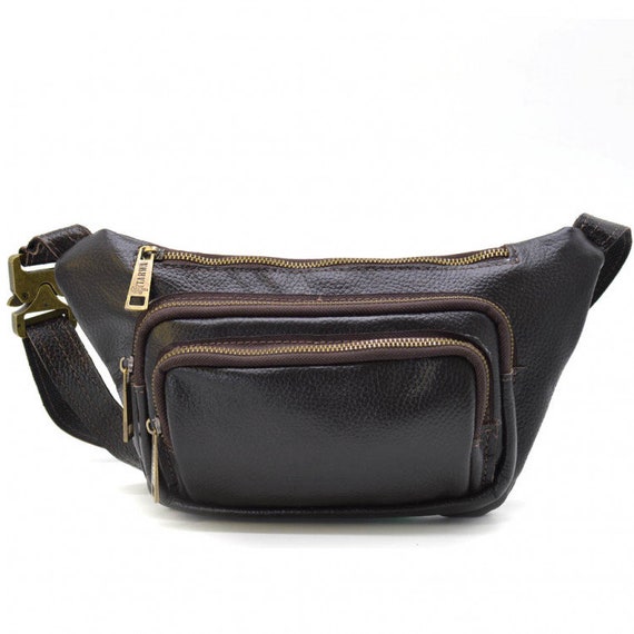 Leather Banana Waist Bag Brown Floatar Fc 8179 3md TARWA Etsy UK