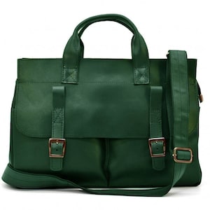 Mens bag for laptop and documents green TARWA RE-7107-3md