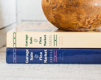 Vintage Garage & Flea Market Books: Home Staging Decor, Set of 2