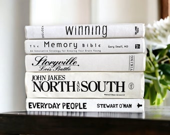 White & Black Books: Home Decor Staging Set of 5