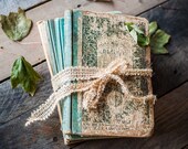 Rustic Antique Book Stack Old Books Decoration Set of 4 Shabby Chic Decorative Collection Table or Bookshelf Home Decor Instant Library